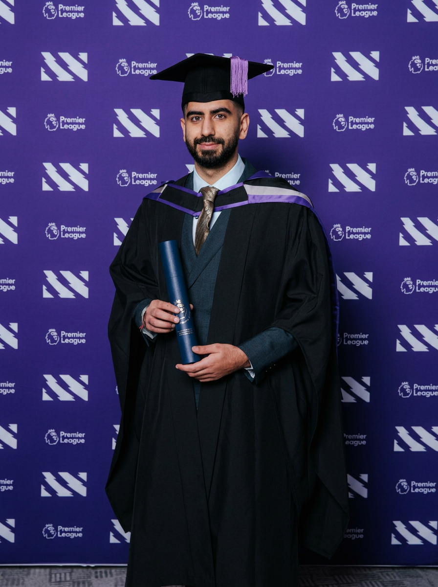 Nathan Gill at Premier League graduation ceremony